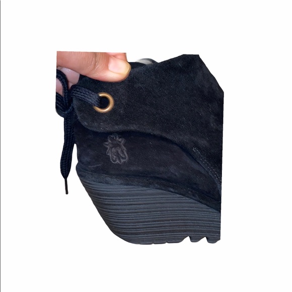 Fly London Yebi Suede Black Ankle Boots - Picture 5 of 11